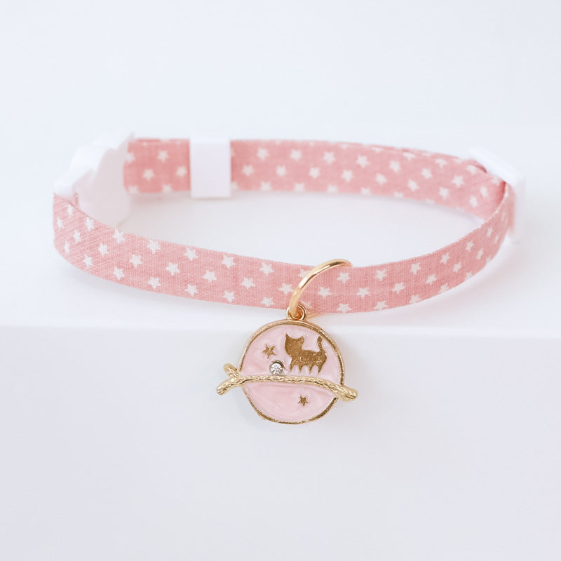 Dog Collar Cute Adjustable Silent Moon Accessory