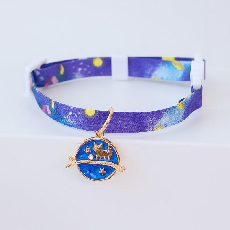 Dog Collar Cute Adjustable Silent Moon Accessory