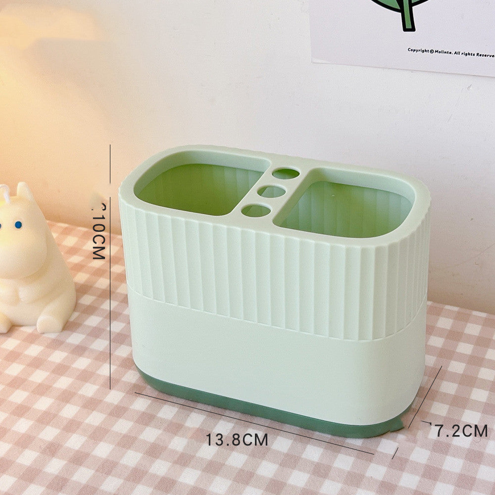 Cute Now Double-cell Plastic Student Desktop Storage