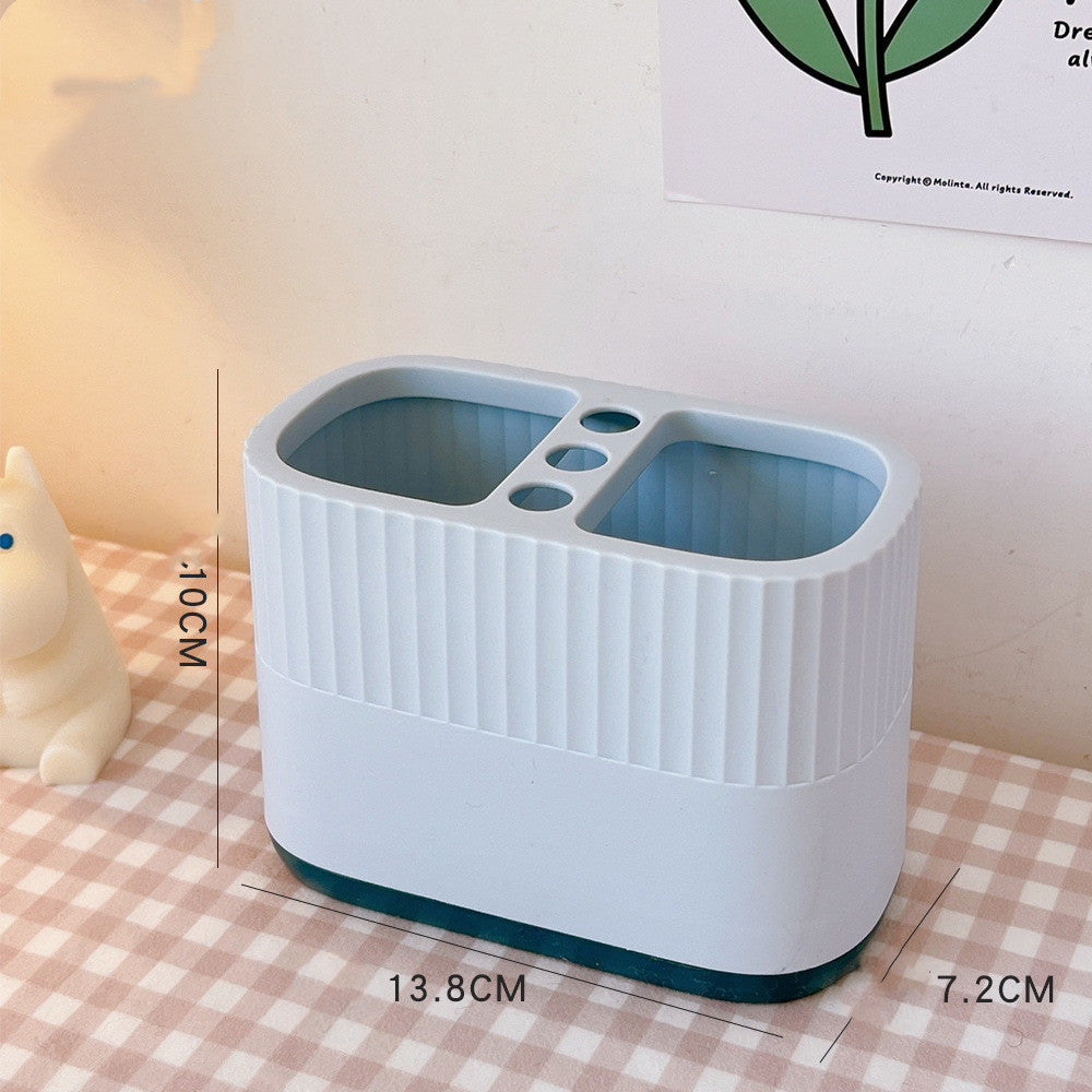 Cute Now Double-cell Plastic Student Desktop Storage