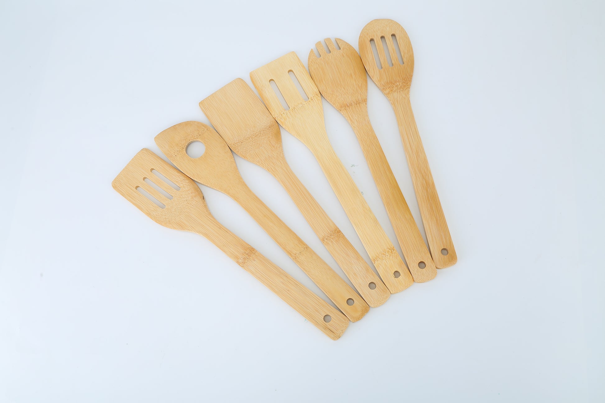 Set Of 6Pcs Cooking Utensil Bamboo Wooden Spoons Spatula Kitchen Cooking Tools Nonstick Wooden Cookware Kitchen Gadgets