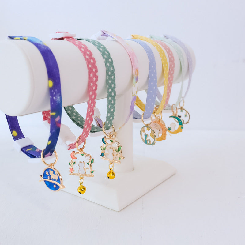 Dog Collar Cute Adjustable Silent Moon Accessory