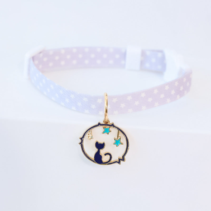 Dog Collar Cute Adjustable Silent Moon Accessory