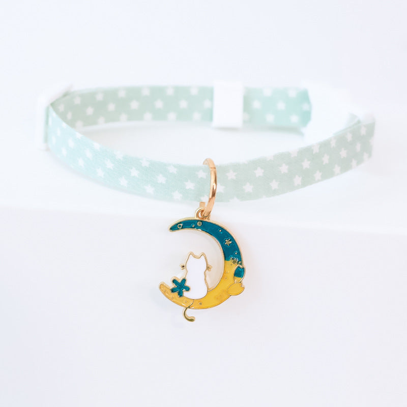 Dog Collar Cute Adjustable Silent Moon Accessory